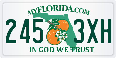 FL license plate 2453XH
