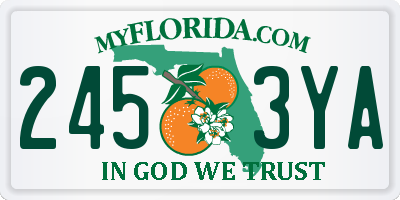 FL license plate 2453YA