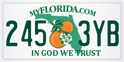 FL license plate 2453YB