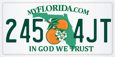 FL license plate 2454JT