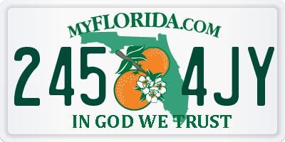 FL license plate 2454JY
