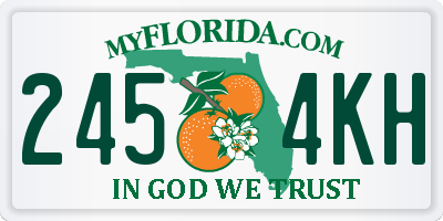 FL license plate 2454KH