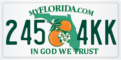 FL license plate 2454KK