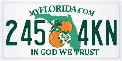 FL license plate 2454KN