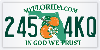 FL license plate 2454KQ