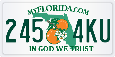FL license plate 2454KU
