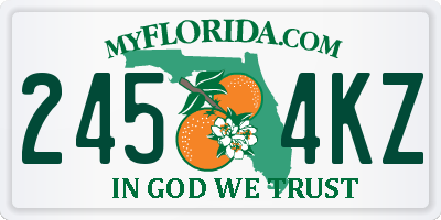 FL license plate 2454KZ