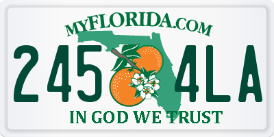 FL license plate 2454LA
