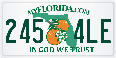 FL license plate 2454LE