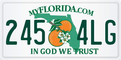 FL license plate 2454LG