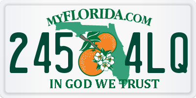 FL license plate 2454LQ