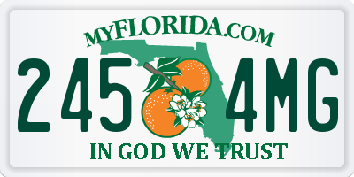 FL license plate 2454MG