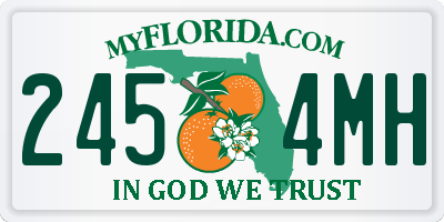 FL license plate 2454MH