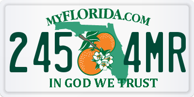 FL license plate 2454MR
