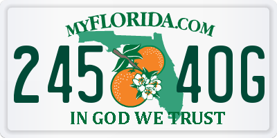 FL license plate 2454OG