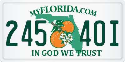 FL license plate 2454OI