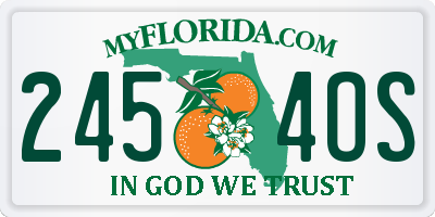 FL license plate 2454OS