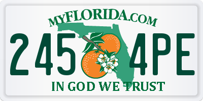 FL license plate 2454PE