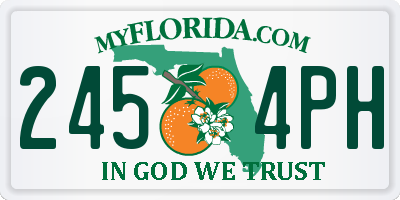 FL license plate 2454PH