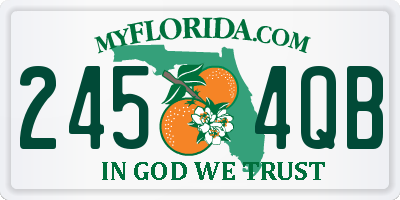 FL license plate 2454QB