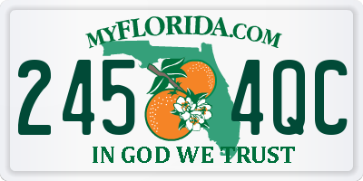 FL license plate 2454QC