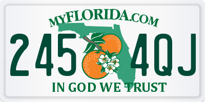 FL license plate 2454QJ