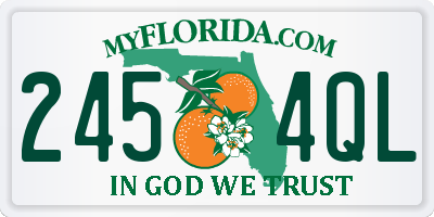 FL license plate 2454QL