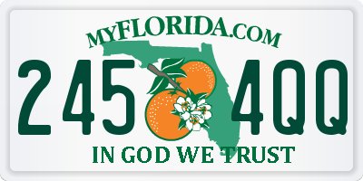 FL license plate 2454QQ