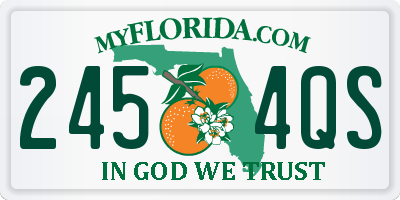 FL license plate 2454QS