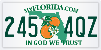 FL license plate 2454QZ