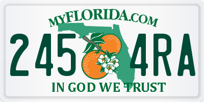 FL license plate 2454RA