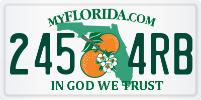 FL license plate 2454RB