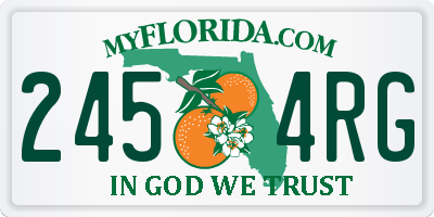 FL license plate 2454RG