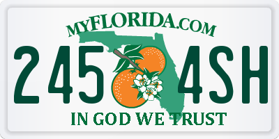 FL license plate 2454SH