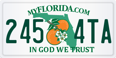 FL license plate 2454TA