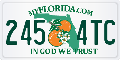 FL license plate 2454TC