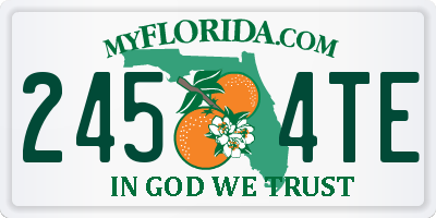 FL license plate 2454TE