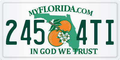 FL license plate 2454TI