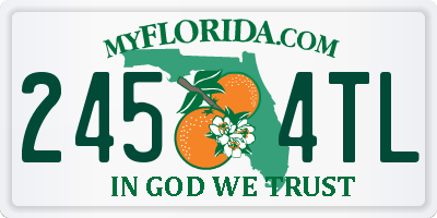 FL license plate 2454TL