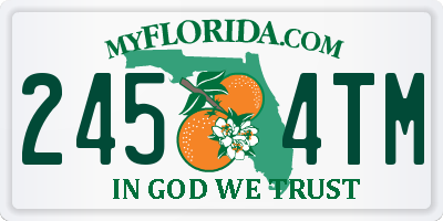 FL license plate 2454TM
