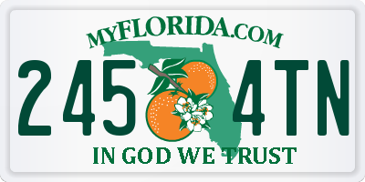 FL license plate 2454TN