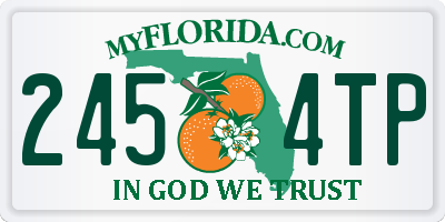 FL license plate 2454TP