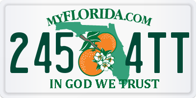 FL license plate 2454TT