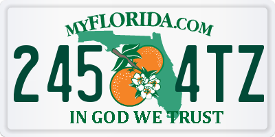 FL license plate 2454TZ