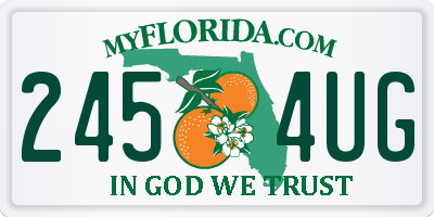 FL license plate 2454UG