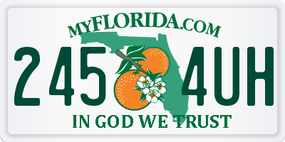 FL license plate 2454UH