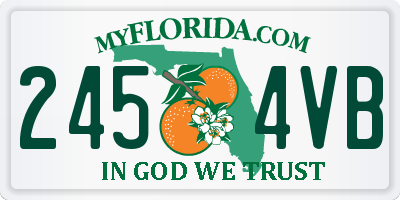 FL license plate 2454VB