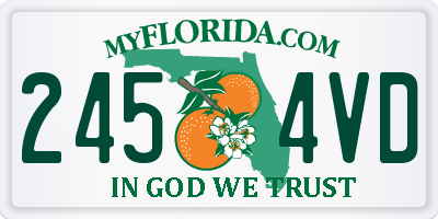FL license plate 2454VD