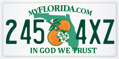 FL license plate 2454XZ