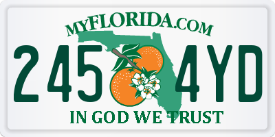 FL license plate 2454YD